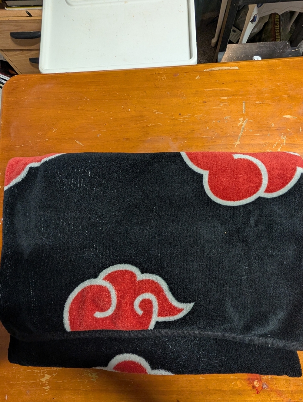 Naruto Black And Red Cloud Blanket 2007 Vintage Anime Ninja